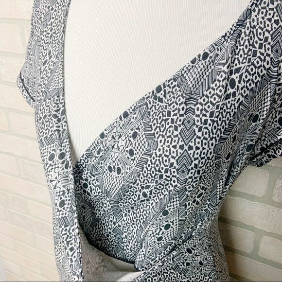 Prana Faux Wrap Jersey Knit Dress Sz S C2 - Picture 3 of 8